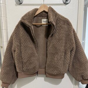 Abercrombie & Fitch Taupe Textured Jacket